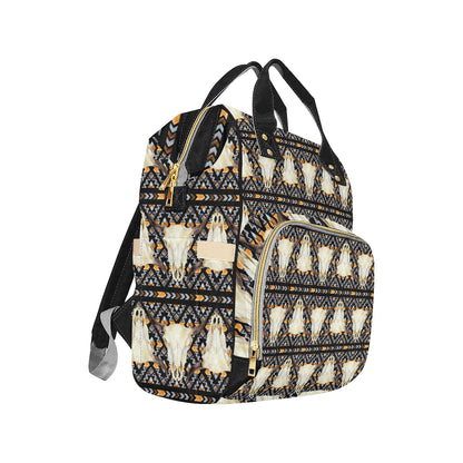 Buffalo Head Pattern Print Design 03 Diaper Bag Backpack
