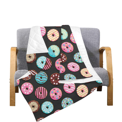 Donut Pattern Print Design DN02 Premium Quilt