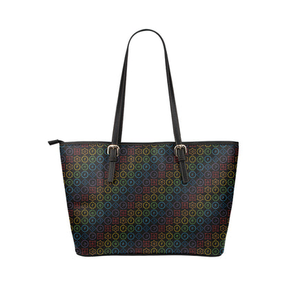Chakra Colorful Symbol Pattern Leather Tote Bag