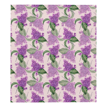 Lilac Pattern Print Design LI02 Premium Quilt