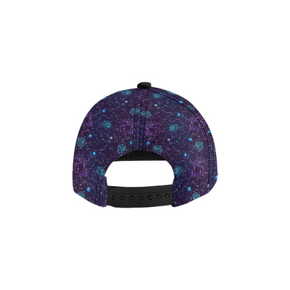 Zodiac Galaxy Design Print Snapback Cap