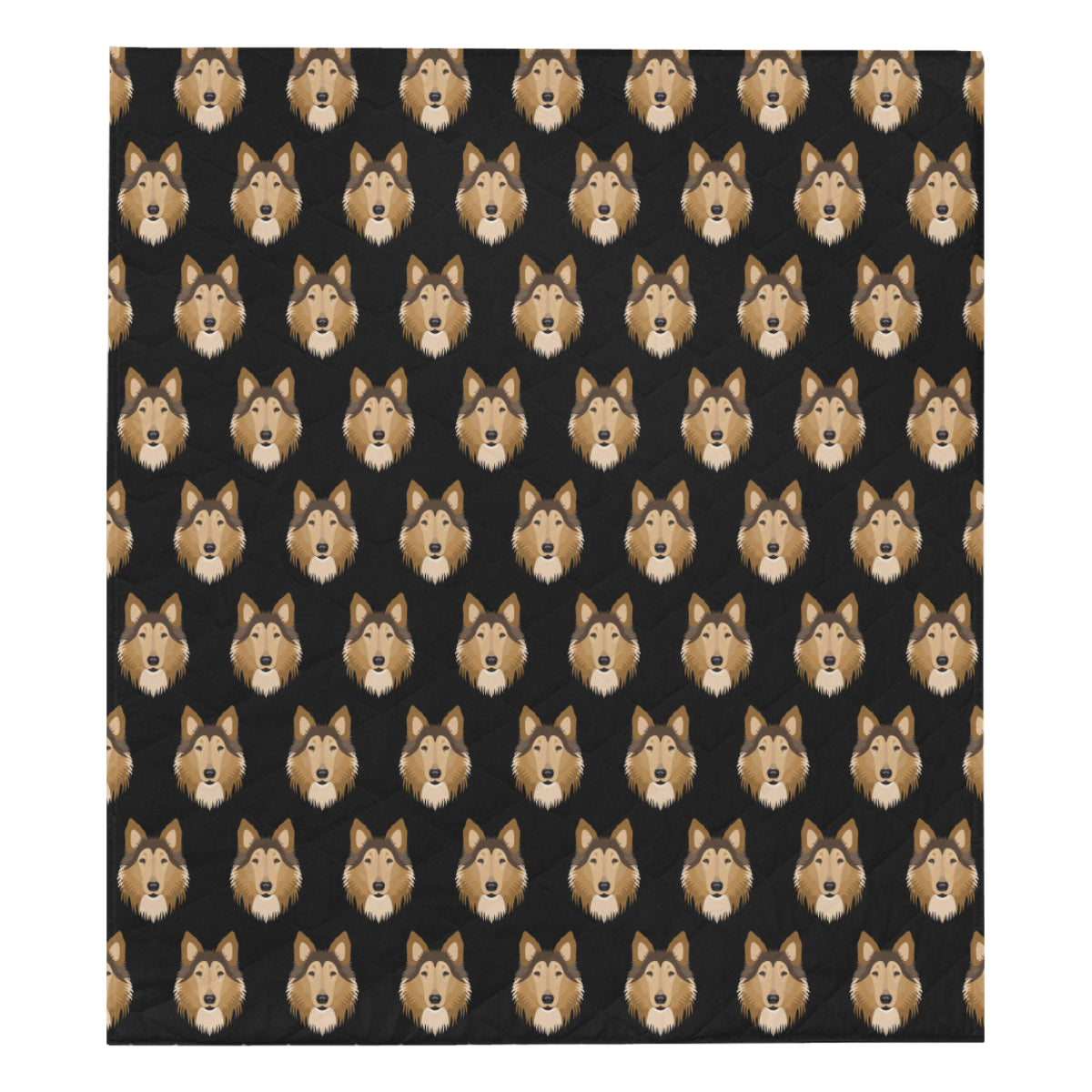 Collies Pattern Print Design 01 Premium Quilt