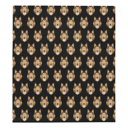 Collies Pattern Print Design 01 Premium Quilt
