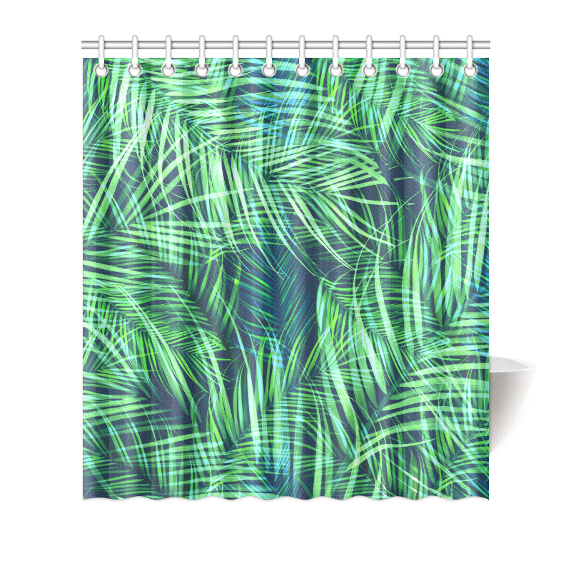 Palm Leaves Pattern Print Design PL02 Shower Curtain