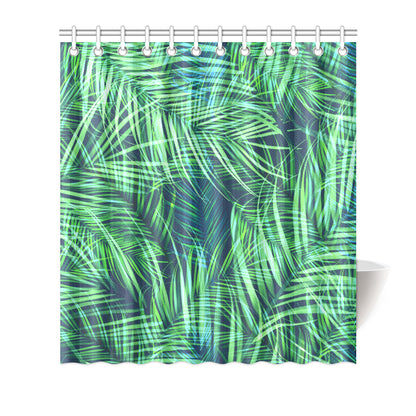 Palm Leaves Pattern Print Design PL02 Shower Curtain