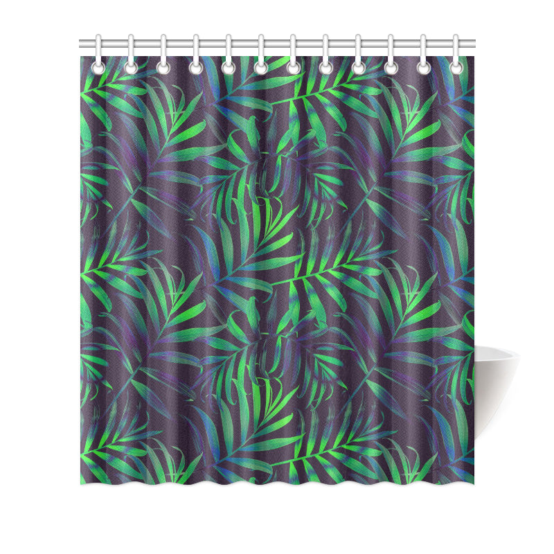 Palm Leaves Pattern Print Design PL01 Shower Curtain