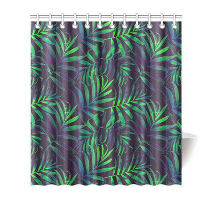 Palm Leaves Pattern Print Design PL01 Shower Curtain