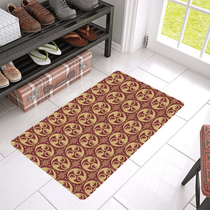 Yin Yang Style Pattern Design Print Rubber Doormat