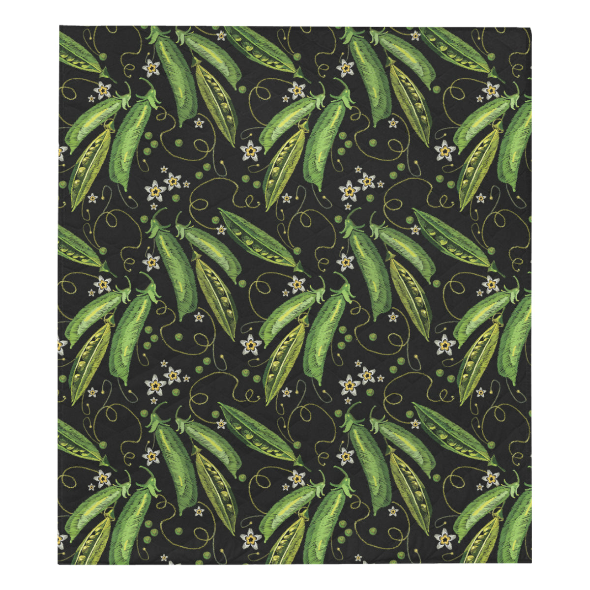 Peas Pattern Print Design A02 Premium Quilt
