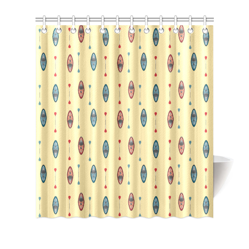 Kayak Pattern Print Design 02 Shower Curtain