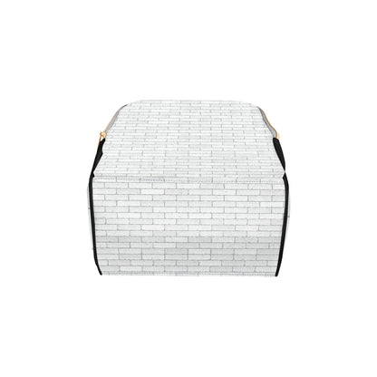 Brick White Pattern Print Design 03 Diaper Bag Backpack