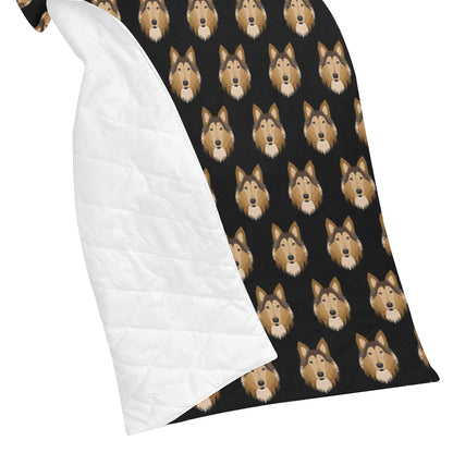 Collies Pattern Print Design 01 Premium Quilt