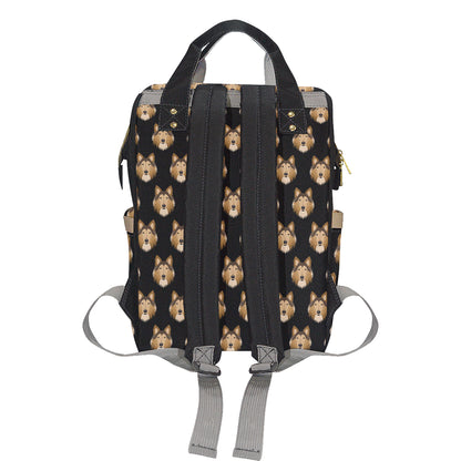 Collies Pattern Print Design 01 Diaper Bag Backpack