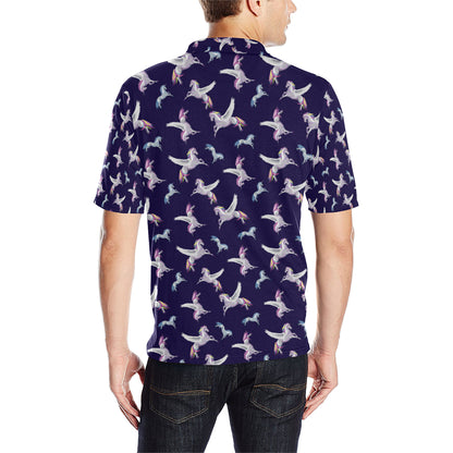 Pegasus Pattern Print Design 02 Men Polo Shirt