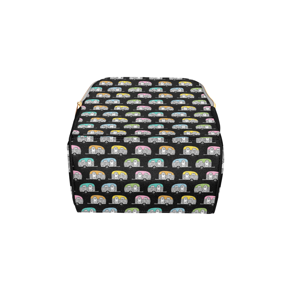 Camper Pattern Camping Themed No 2 Print Diaper Bag Backpack