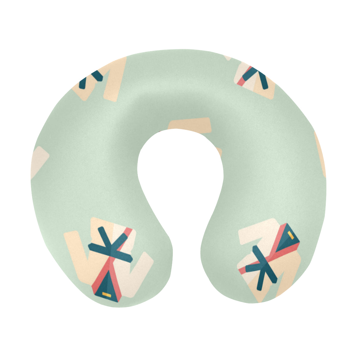 Karate Pattern Print Design 02 U-Shaped Travel Neck Pillow