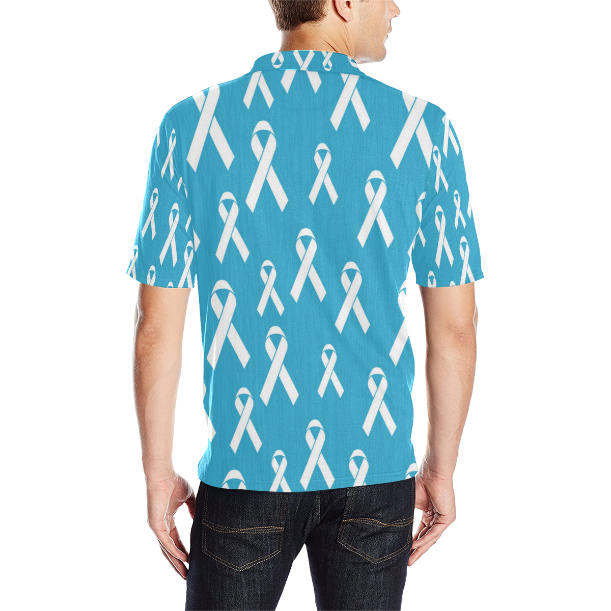 Liver cancer Pattern Print Design 01 Men Polo Shirt