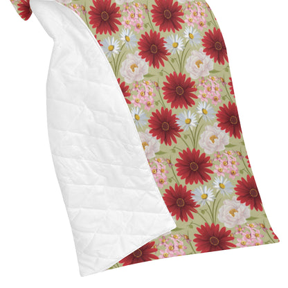 Gerberas Pattern Print Design GB07 Premium Quilt