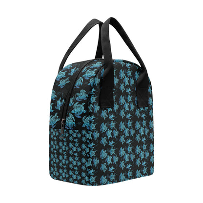 Tribal Turtle Polynesian Themed Design Insulated Lunch Bag
