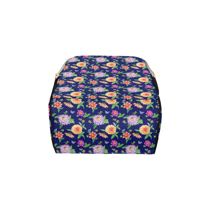 Dahlia Pattern Print Design DH010 Diaper Bag Backpack