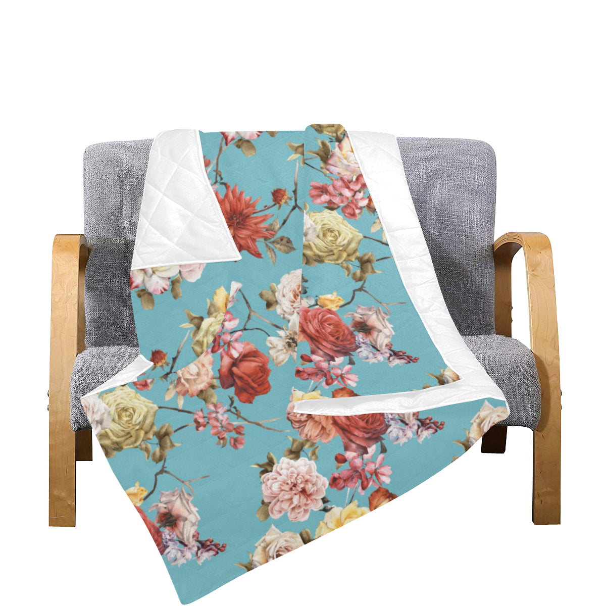 Summer Floral Pattern Print Design SF05 Premium Quilt