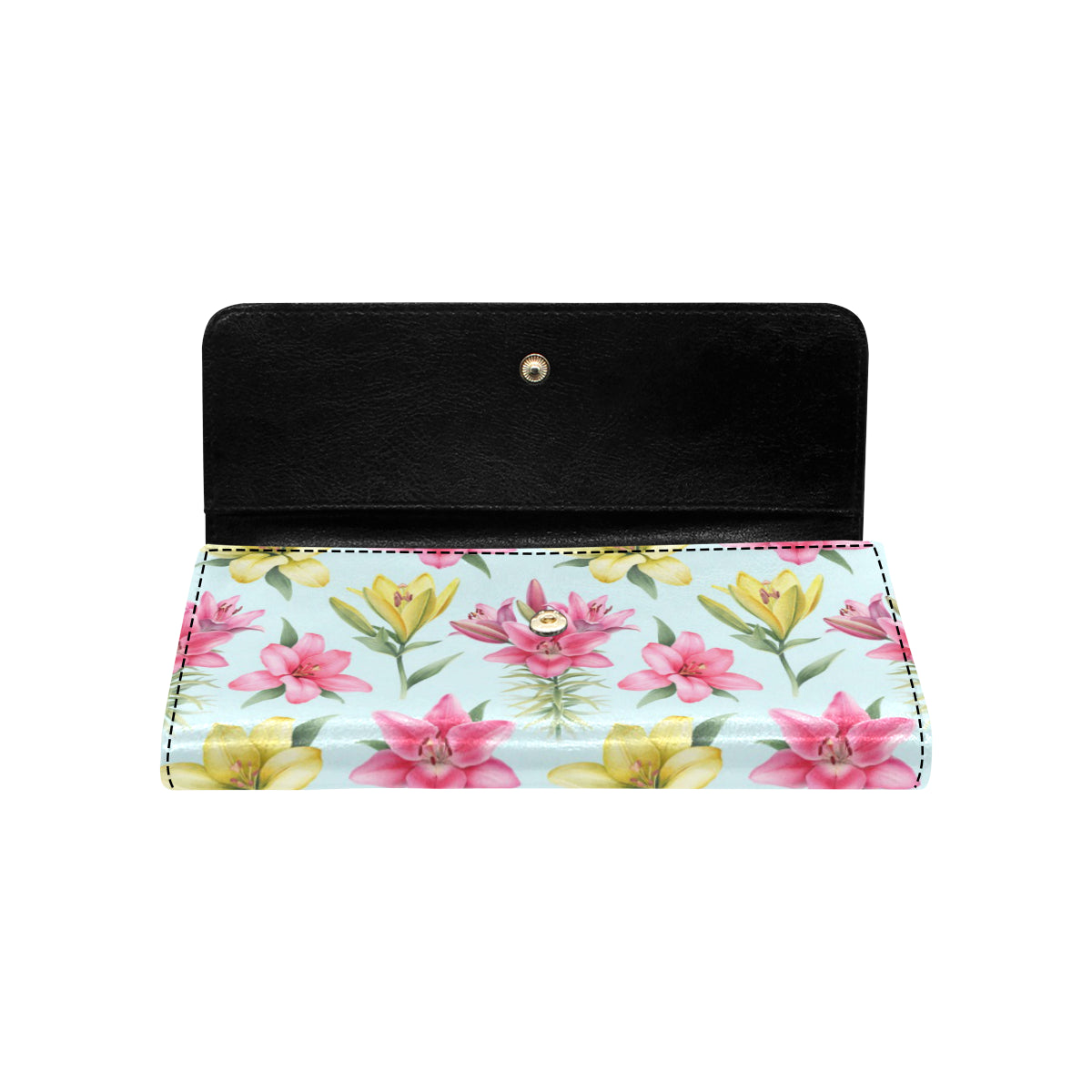 Lily Pattern Print Design LY010 Women's Trifold Wallet
