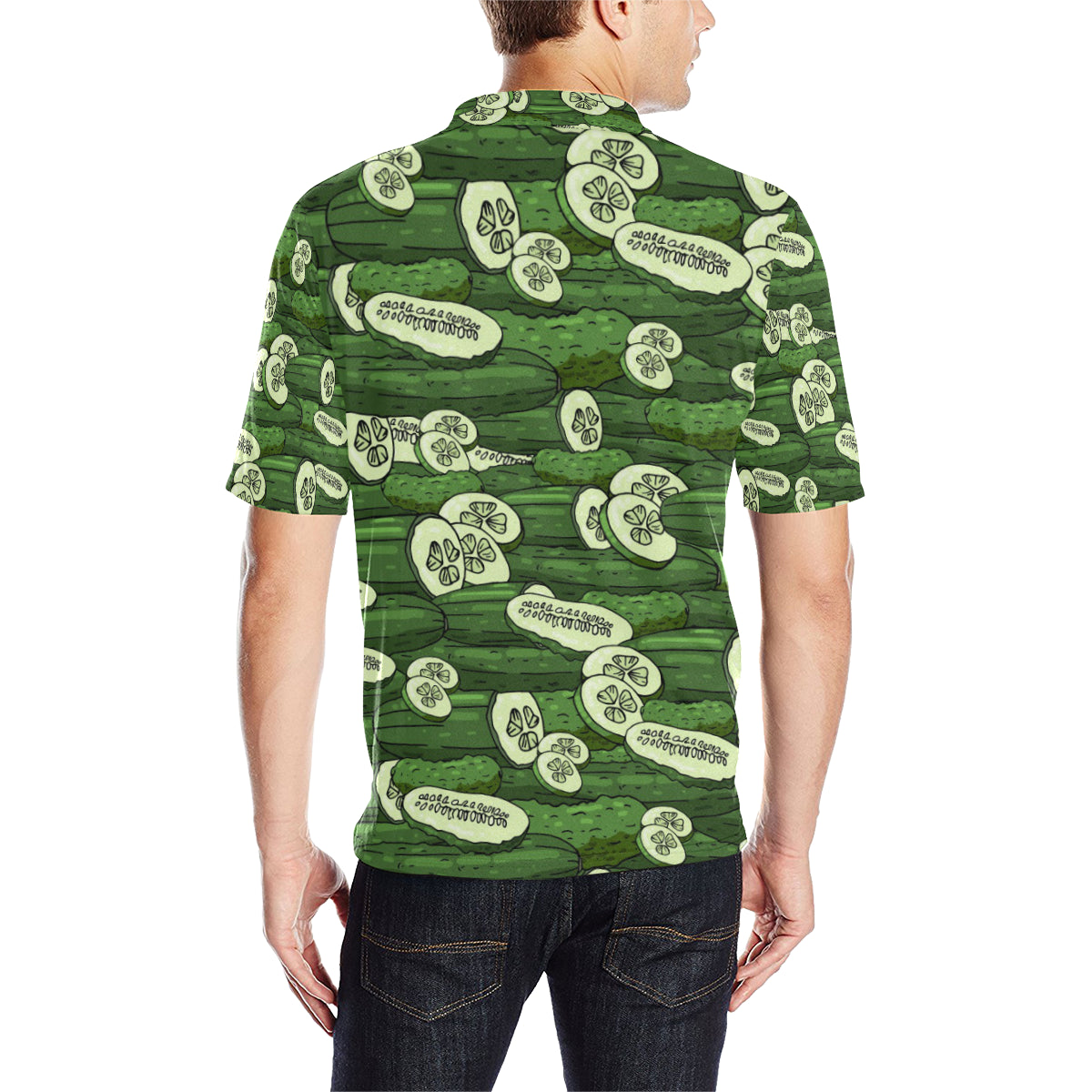 Cucumber Pattern Print Design CC01 Men Polo Shirt