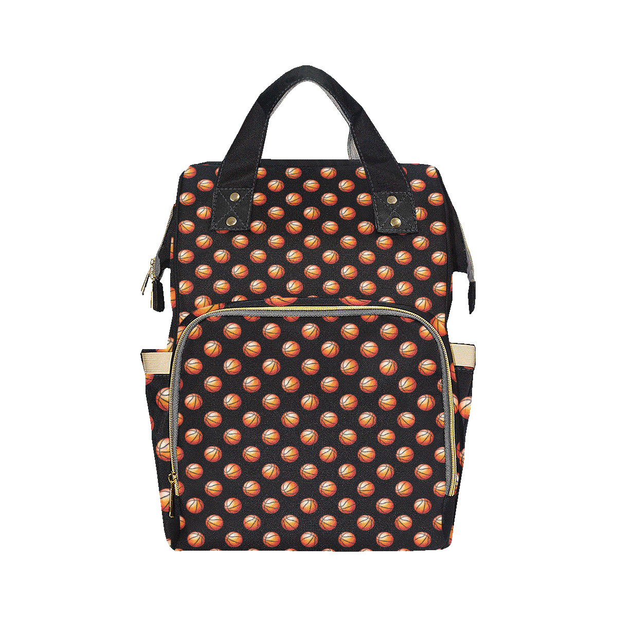 Basketball Pattern Print Design 01 Diaper Bag Backpack