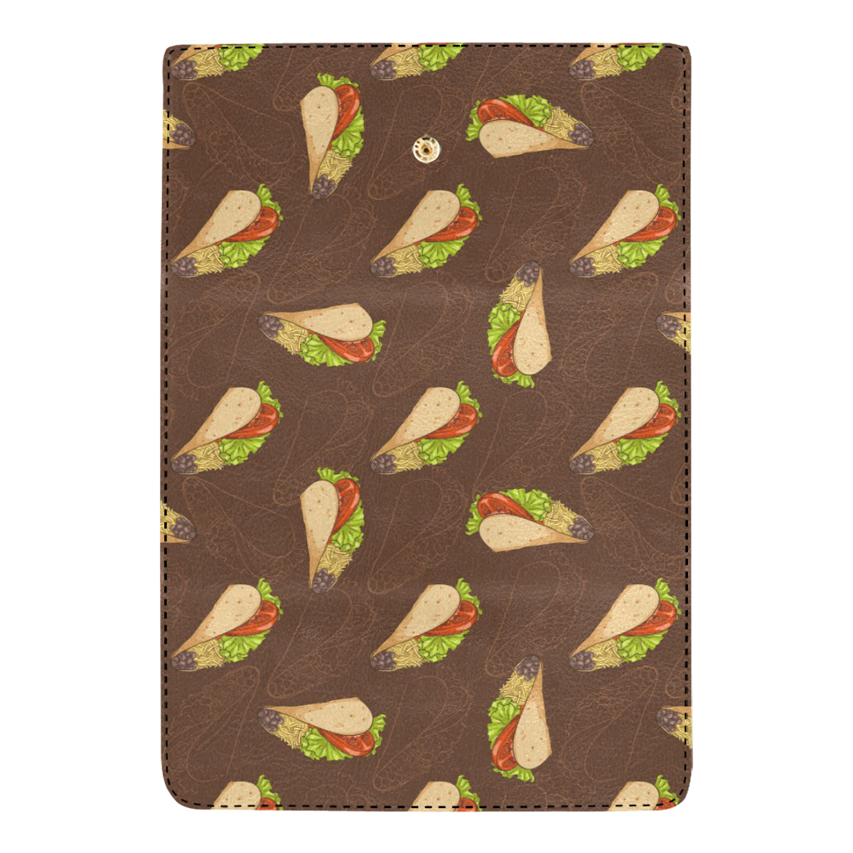 Taco Pattern Print Design TC08 Women's Trifold Wallet