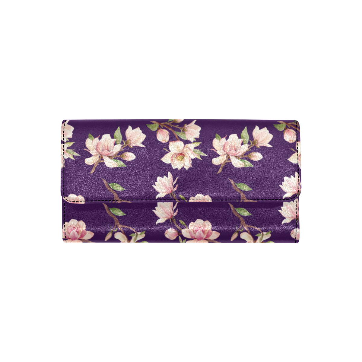 Magnolia Pattern Print Design MAG02 Women's Trifold Wallet