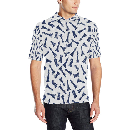 Chess Pattern Print Design 03 Men Polo Shirt