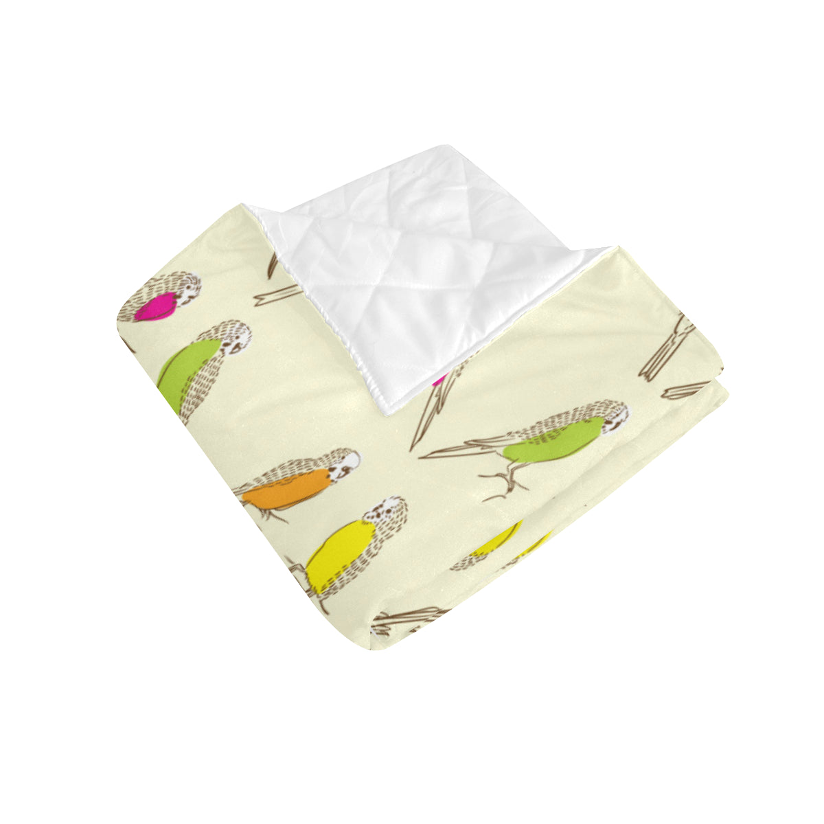 Parakeet Pattern Print Design A01 Premium Quilt