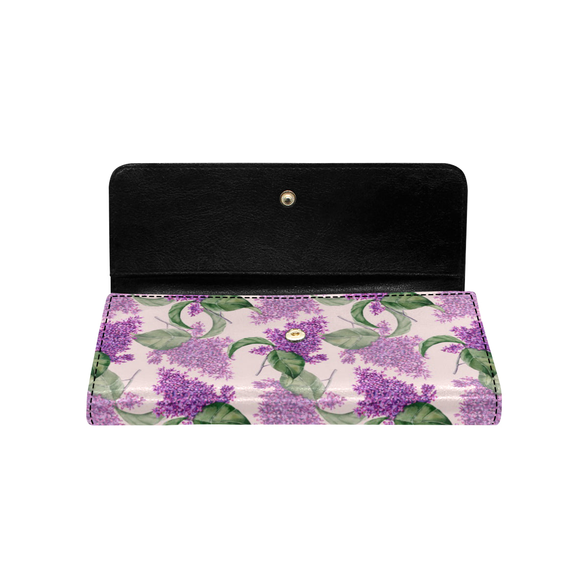 Lilac Pattern Print Design LI02 Women's Trifold Wallet