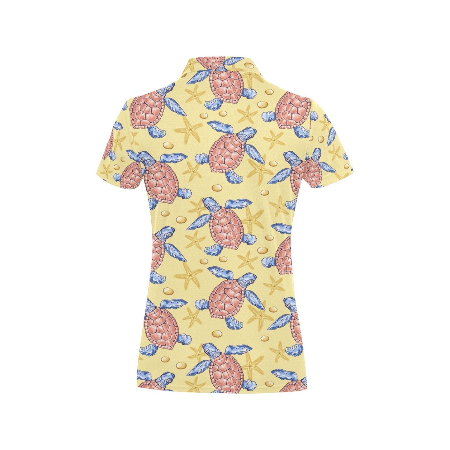 Sea Turtle Pattern Print Design T06 Women's Polo Shirt