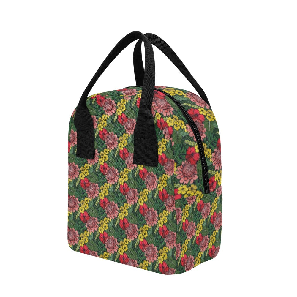 Summer Floral Print Design LKS305 Insulated Lunch Bag
