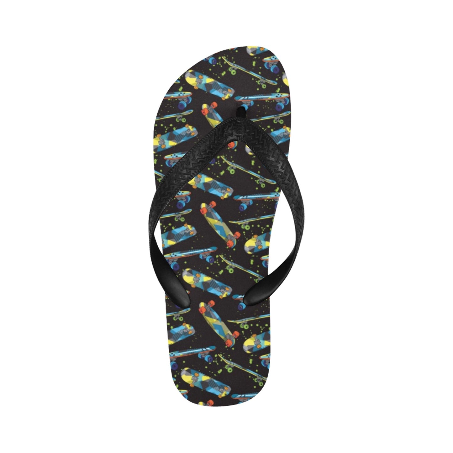 Skateboard Print Design LKS305 Flip Flops