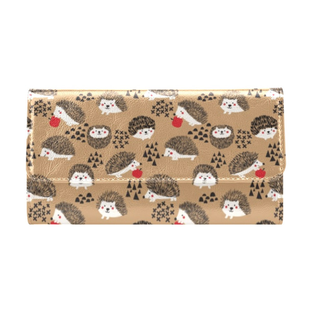 Hedgehog Print Design LKS403 Women's Trifold Wallet