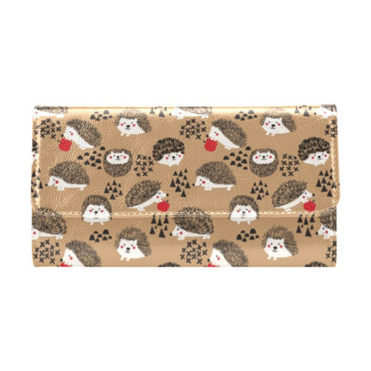 Hedgehog Print Design LKS403 Women's Trifold Wallet