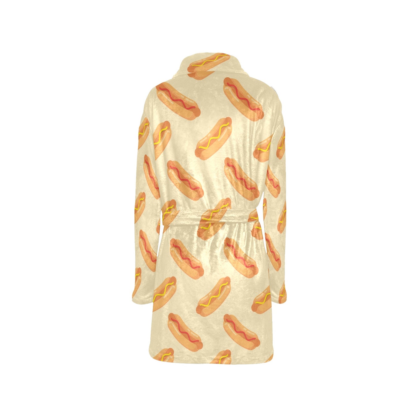 Hot Dog Pattern Print Design 05 Women's Fleece Robe
