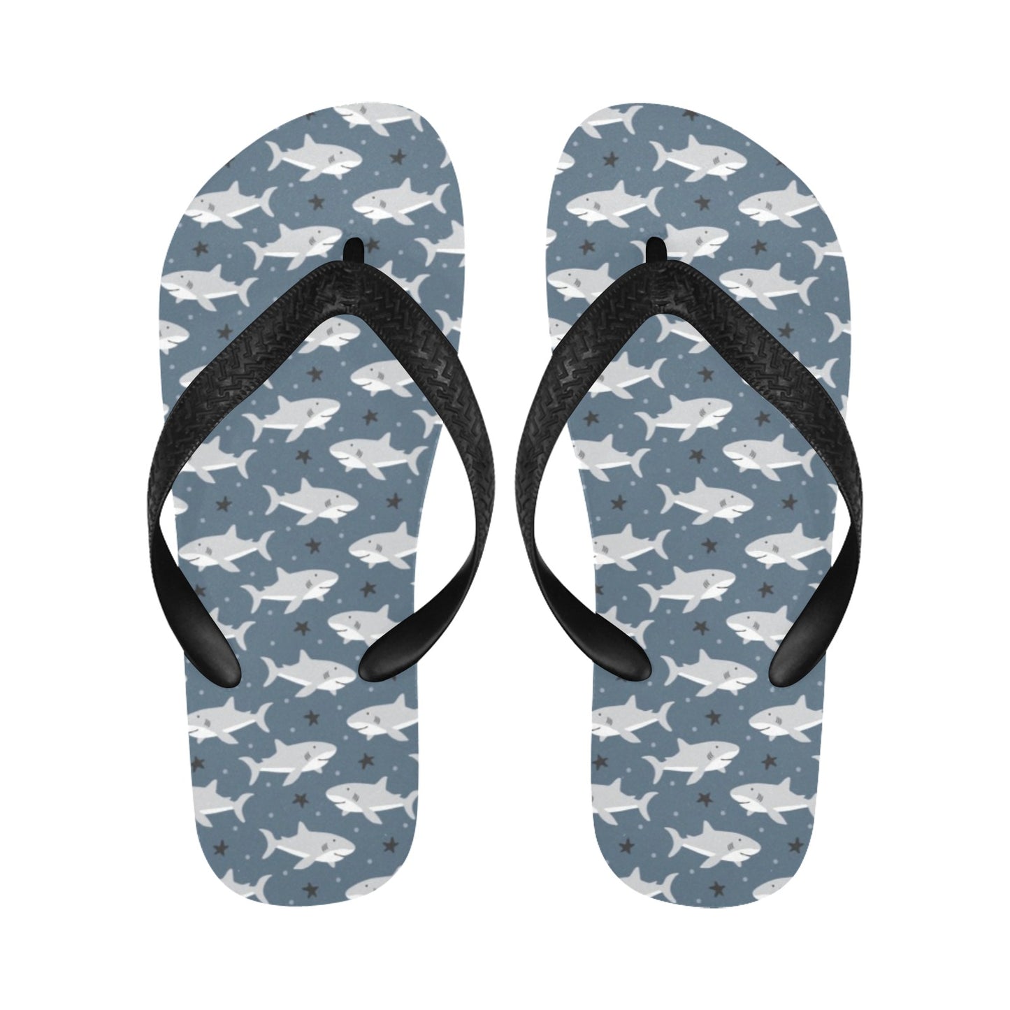 Shark Print Design LKS305 Flip Flops