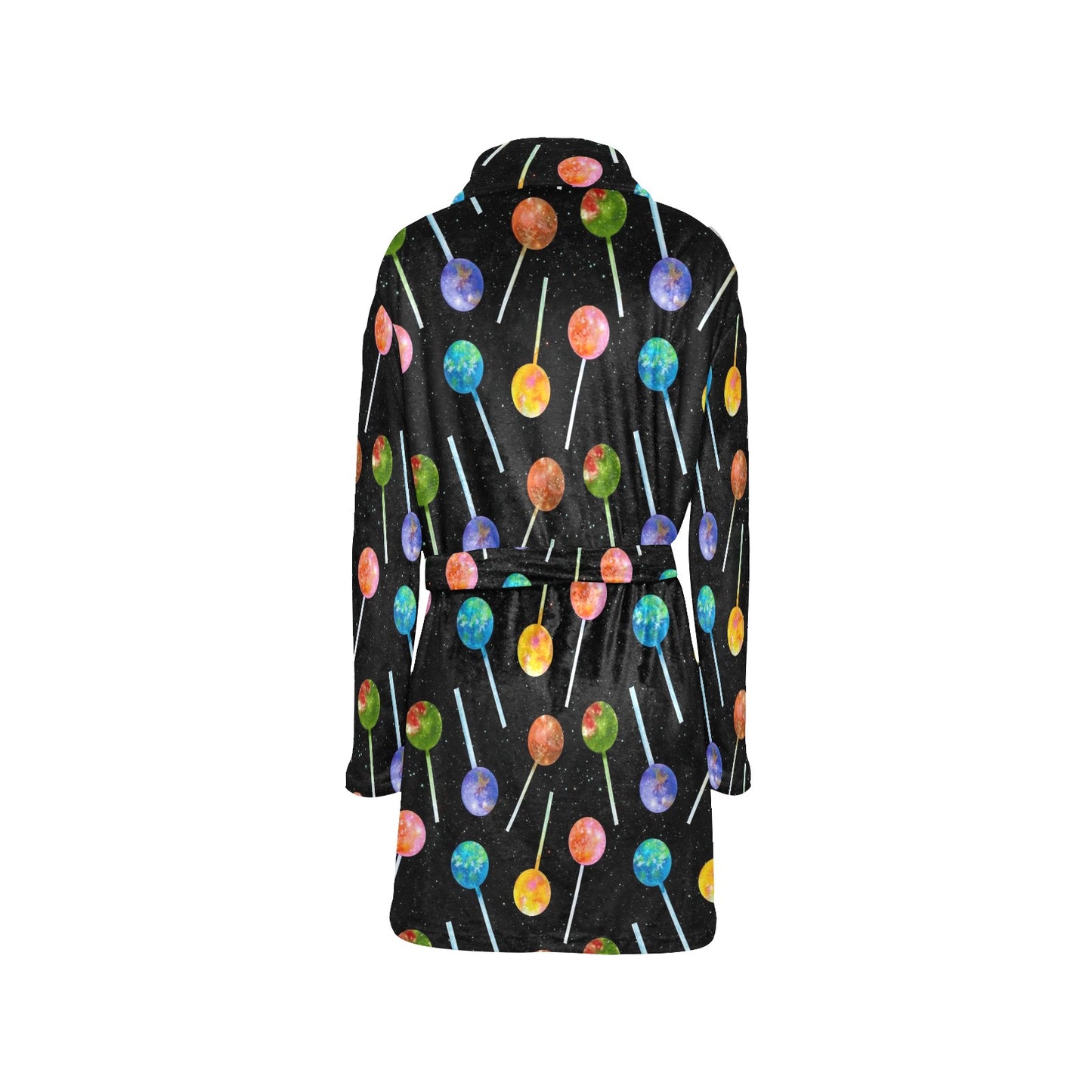 Lollipop Pattern Print Design LL04 Women's Fleece Robe