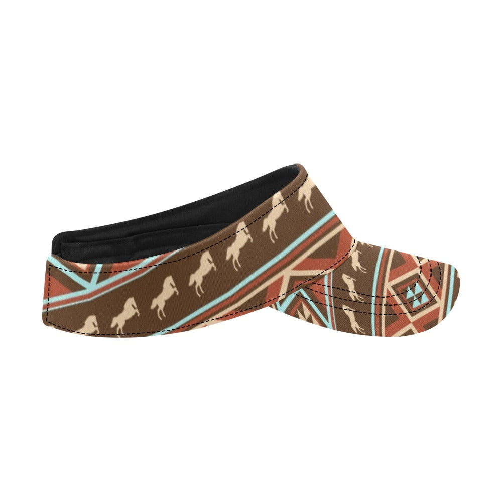 Western Horse Pattern Print LKS301 Unisex Sun Visor