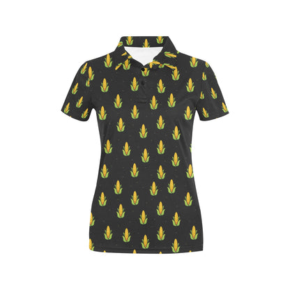 Corn Pattern Print Design 04 Women's Polo Shirt