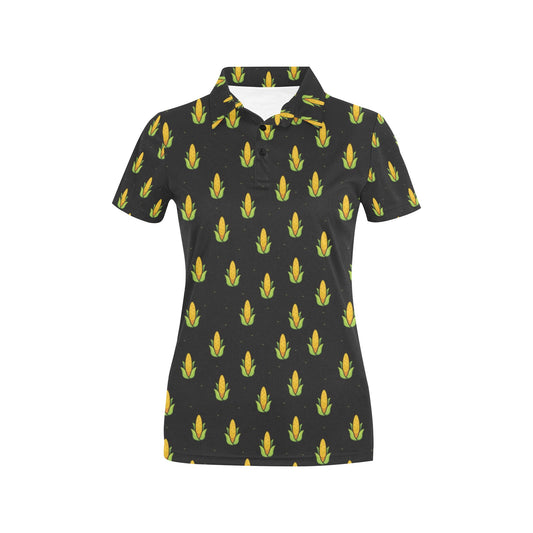 Corn Pattern Print Design 04 Women's Polo Shirt