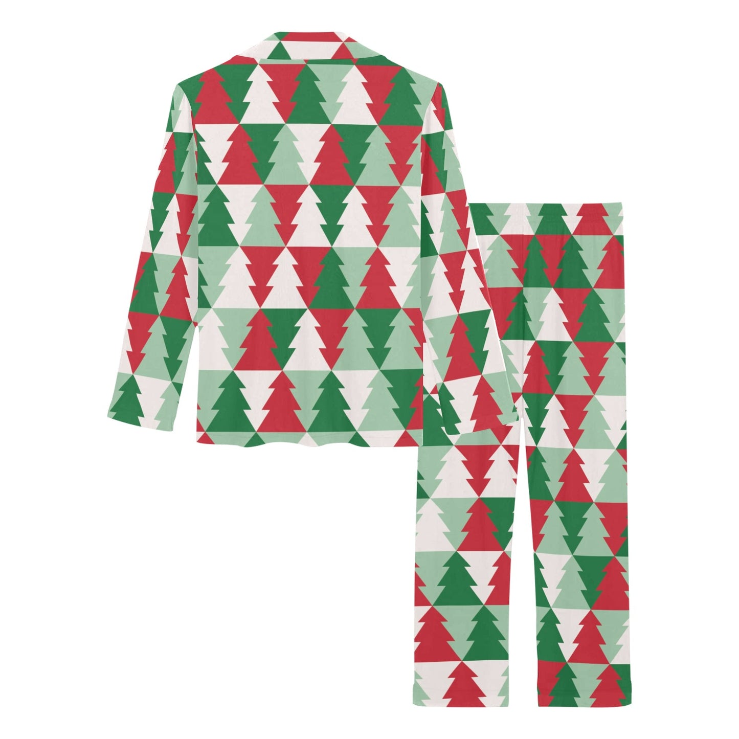 Christmas Tree Pattern Print Design 01 Women's Long Pajama Set