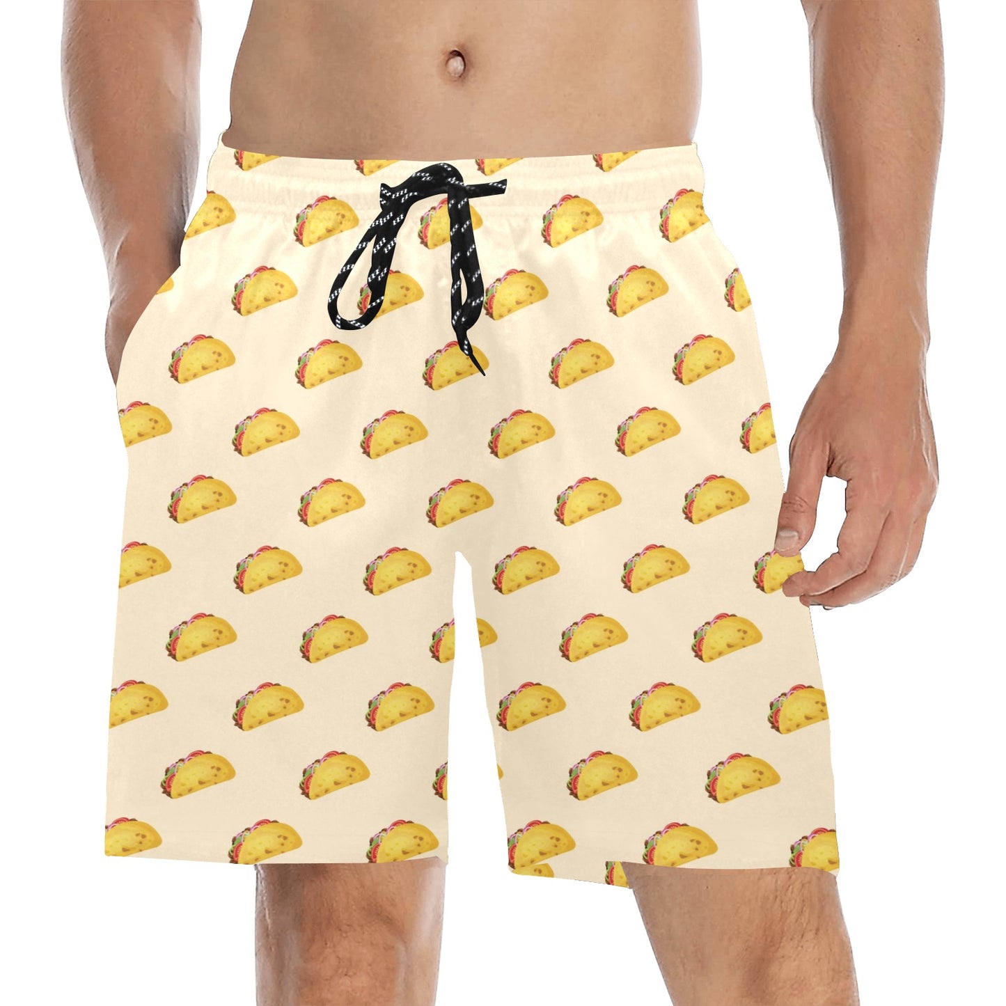Taco Print Design LKS302 Men's Swim Trunks Beach Shorts