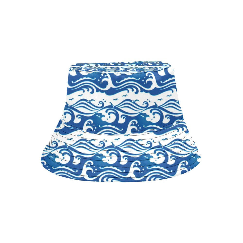 Wave Print Design LKS303 Unisex Bucket Hat