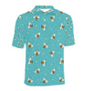 Bee With Dot Print Design LKS309 Men Polo Shirt