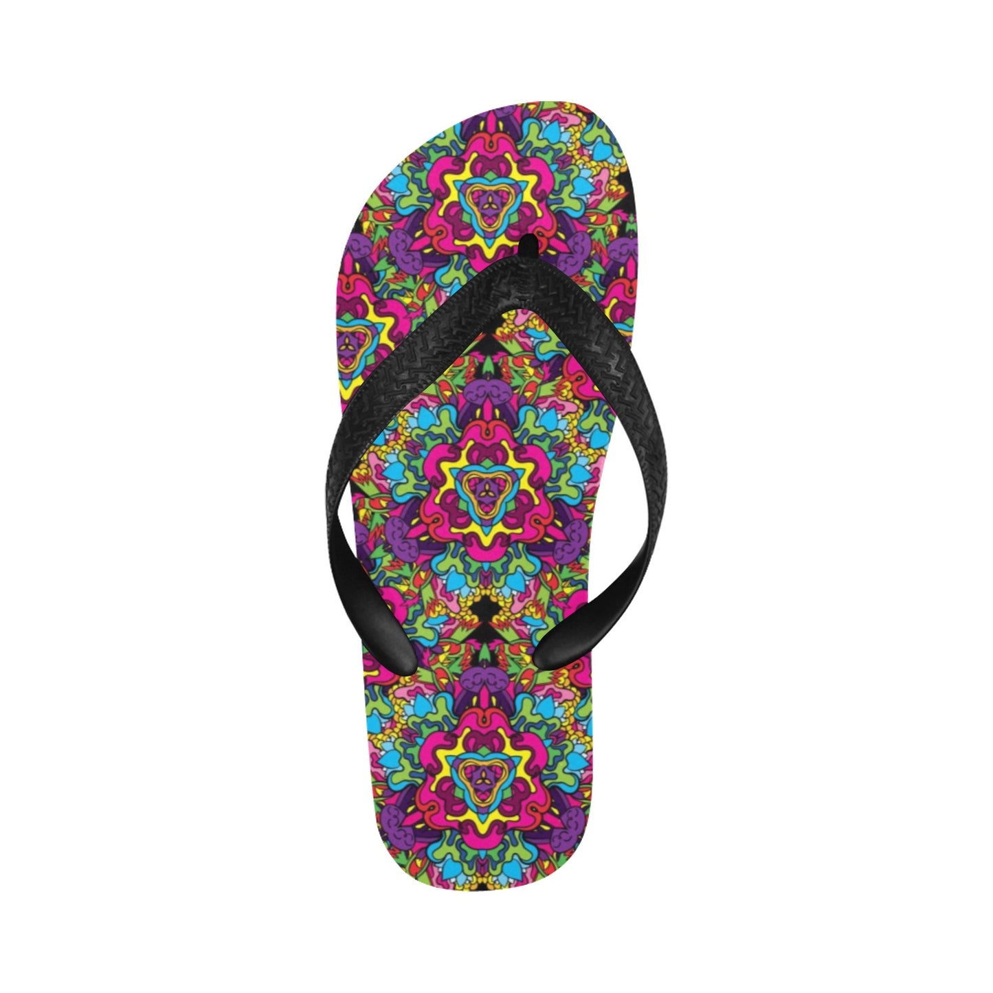 Trippy Print Design LKS303 Flip Flops