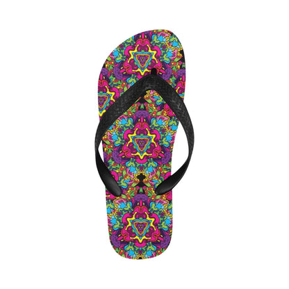 Trippy Print Design LKS303 Flip Flops